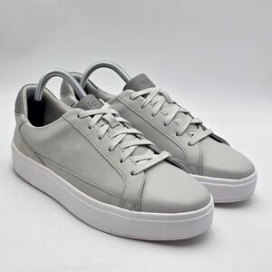 Kizik Vegas Womens 10 W Men's 8.5 W Gray White Athletic Leather Shoes Sneakers‎